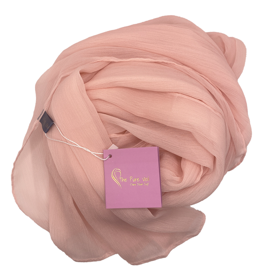 Baby Pink Crinkle Chiffon